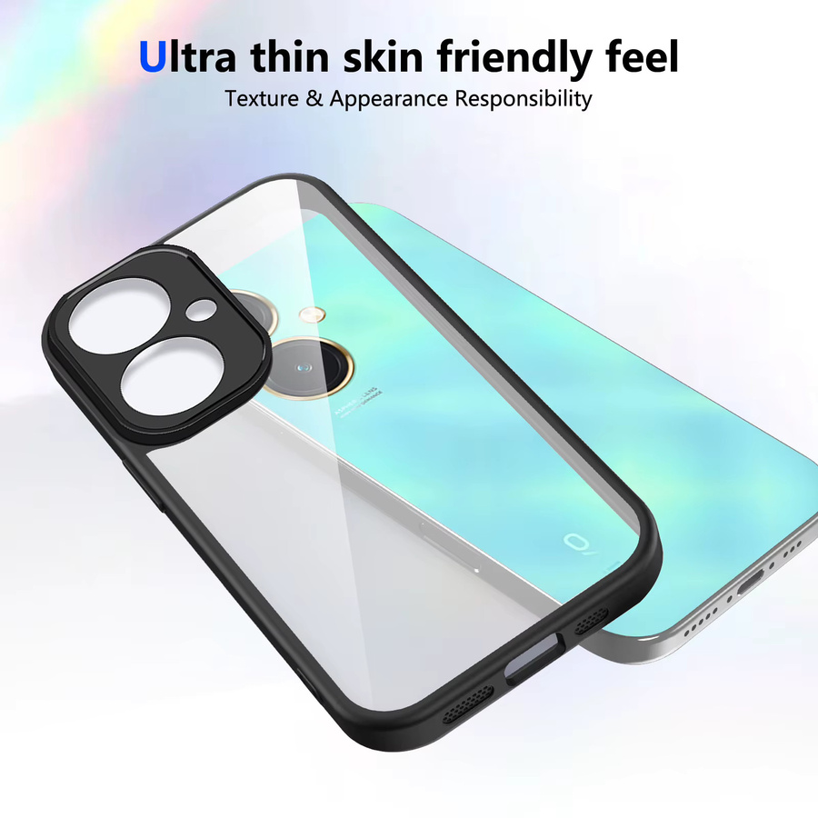 Vivo Y27 4G Handyhülle aus Silikon mit Luftpolster und harter Rückseite, Transparent Matt - Bild 3