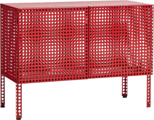 HAY Perforated Cabinet in Rot aus Metall - Bild 1