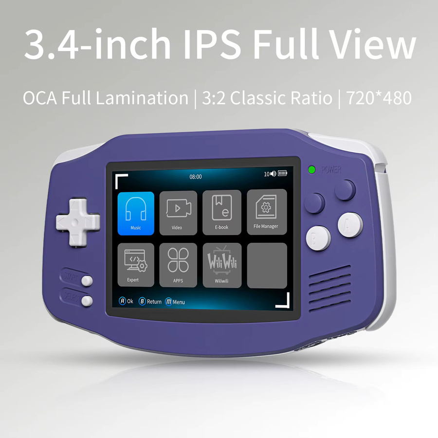 Anbernic RG35XX Retro Handheld-Spielekonsole in Purple mit 3,4-Zoll IPS-Bildschirm und HD-Unterstützung - Bild 2
