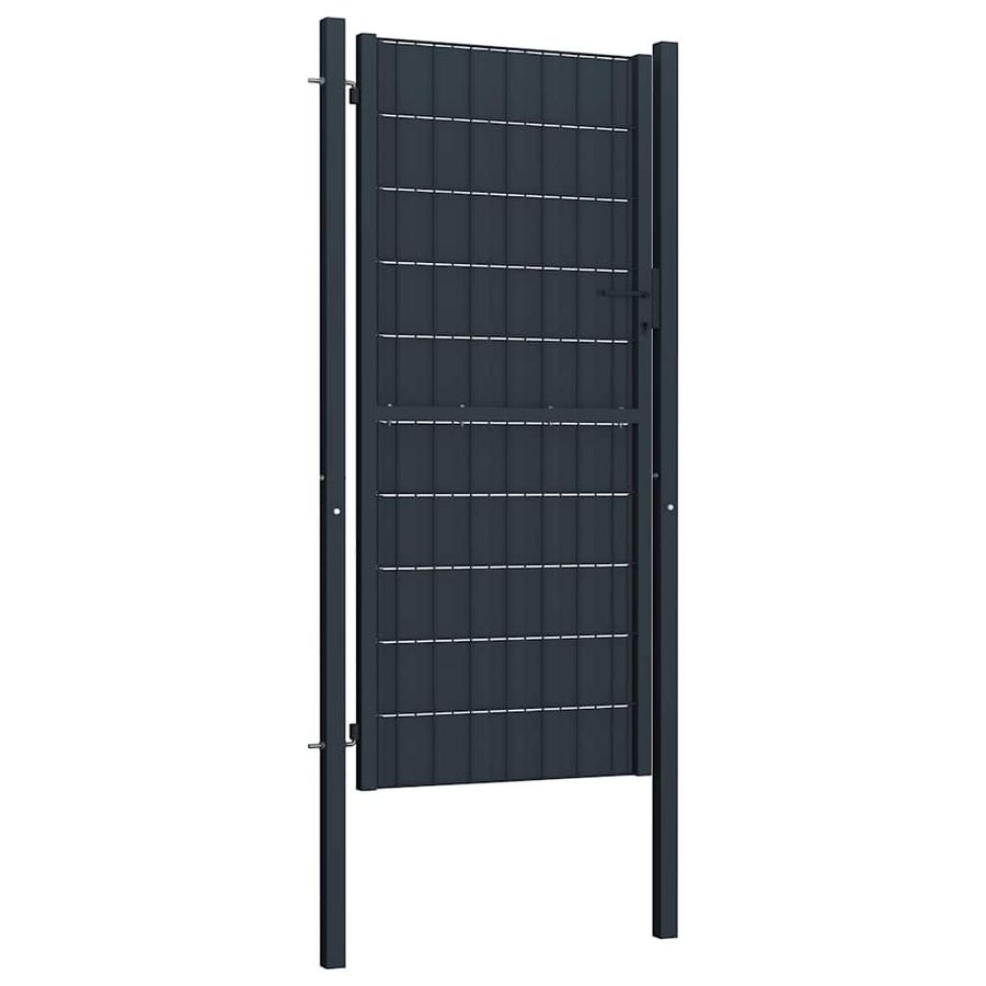 Vidaxl Gartentor aus PVC und Stahl in Anthrazit, B: 100 cm, H: 204 cm - Bild 2