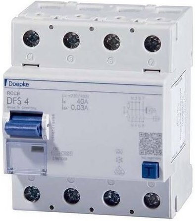 Doepke FI-Schutzschalter DFS4 4-polig Typ A 40A 30mA 230/400V in Weiß - Bild 1