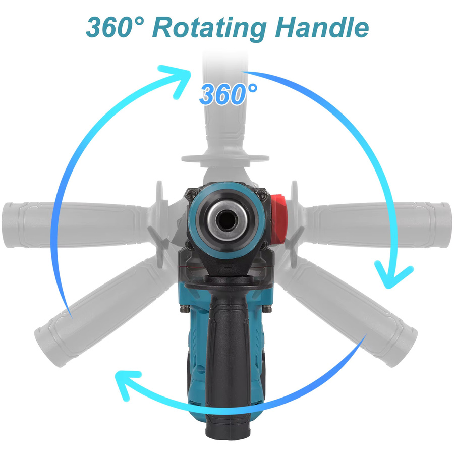 Makita 2200W Bürstenloser Elektro-Schlagbohrer und Akku-Schrauber mit 26mm Bohreraufnahme, kompatibel mit Makita LXT 18V Akkus, Blau - Bild 5