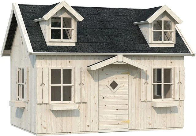 Palmako Spielhaus Marie aus Fichtenholz in Braun mit Satteldach, B/H/T: 320 x 234 x 222 cm - Bild 1