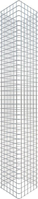 Gabiona Gabionen-Säule eckig aus feuerverzinktem Stahl in Silber, H x B x T: 200 x 32 x 32 cm - Bild 1