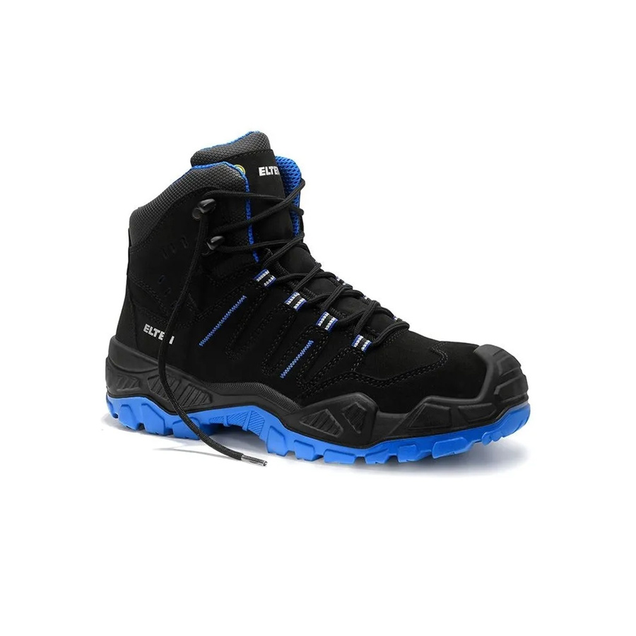 Elten Sicherheitsschnürstiefel Quentin Black Blue Mid ESD S3 aus Veloursleder in Größe 47 - Bild 2