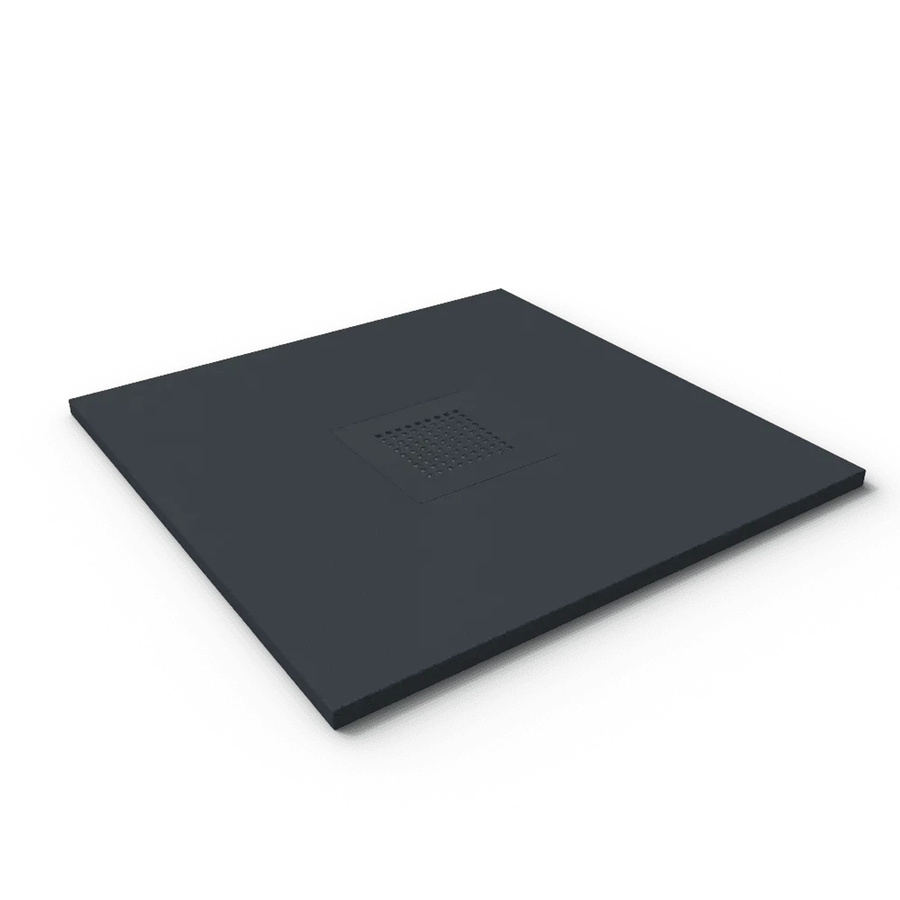 Stano Mineralguss Duschwanne Extra Flach Slate Anthrazit B: 70 cm, T: 90 cm - Bild 2