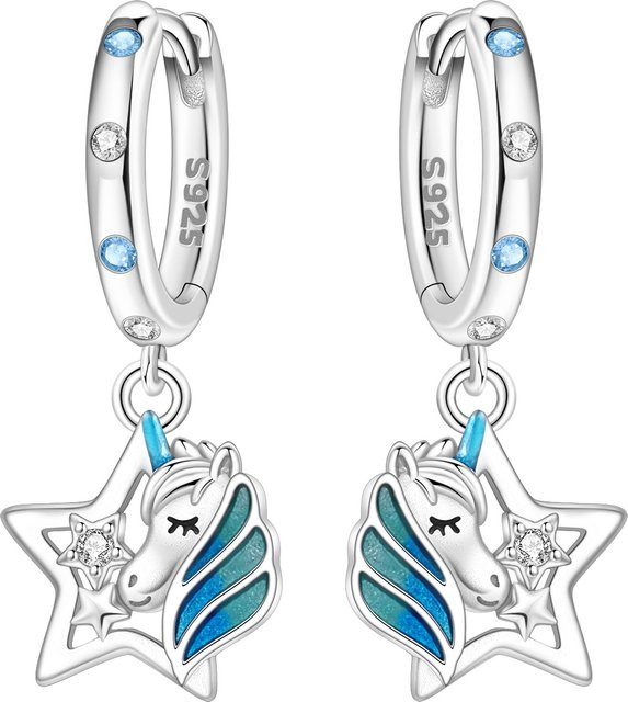 PANPOKI Tropfenohrringe 925 Silber, Zirkonia, Damen - Bild 1