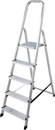 Krause Stehleiter Corda 5-stufig in Silber