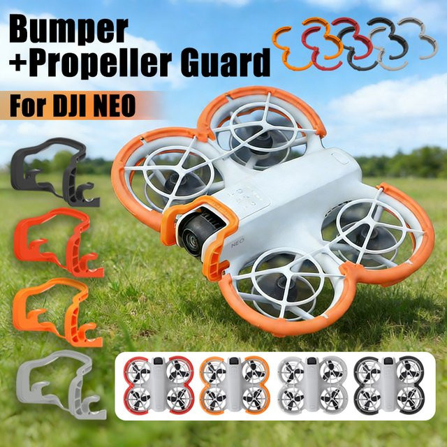 DJI NEO Propeller-Schutz Kit mit Anti-Kollision und Anti-Drop Stoßstange in Orange - Bild 1