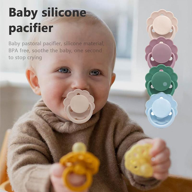 Achieve Great Babyschnuller mit rundem Kopf aus Naturkautschuk, BPA-frei, dunkel rosa, für Babys von 0 bis 36 Monaten - Bild 2