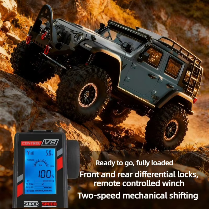 WL Pro 1/10 Bürstenloser RC Rock Crawler 4WD, Metall, Gelb - Bild 2