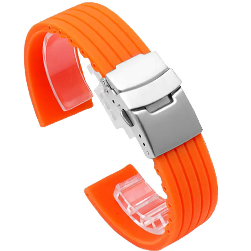 VNWCT Uhrenarmband Gummi, gestreift, Unisex - Bild 2