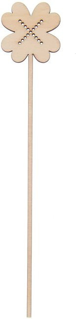 Rico Design Holzpicker Kleeblatt aus Holz, Breite: 26 cm, Höhe: 5 cm - Bild 1