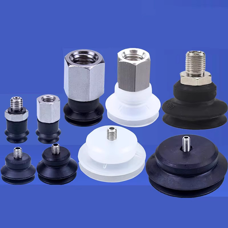 QIXIAO 10er Set Pneumatische Vakuum Saugnäpfe PJG mit Fitting aus Silikon für Spritzgussmaschinen und Roboterarme - Bild 5