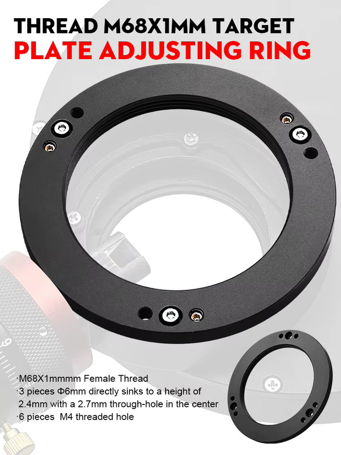 Datyson M68x1mm Sensorplatten-Einstelladapter für Vollformat-Kühlkameras in Schwarz - Bild 5