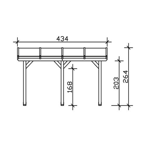 SKANHOLZ Terrassenüberdachung Andria aus Holz mit Polycarbonat-Dach in Beige, B: 434 cm, T: 300 cm - Bild 3