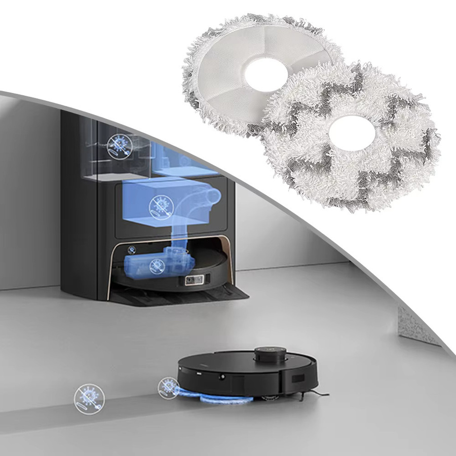 Ecovacs Mikrofaser-Wischpads als Ersatzteil für Roboterstaubsauger der Serien X1, X2 Omni, X5, T10, T20, T30, T50, N30 und N9+ - Bild 3