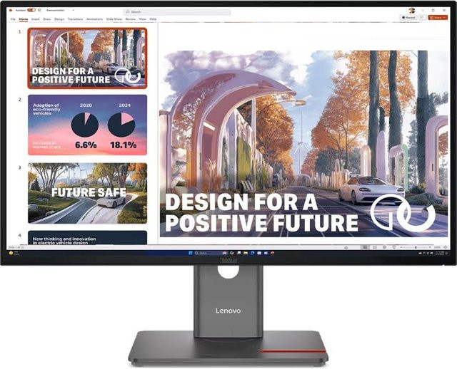 Lenovo ThinkVision P27QD-40 27 Zoll QHD IPS LED-Monitor mit USB-C-Docking in Schwarz - Bild 1