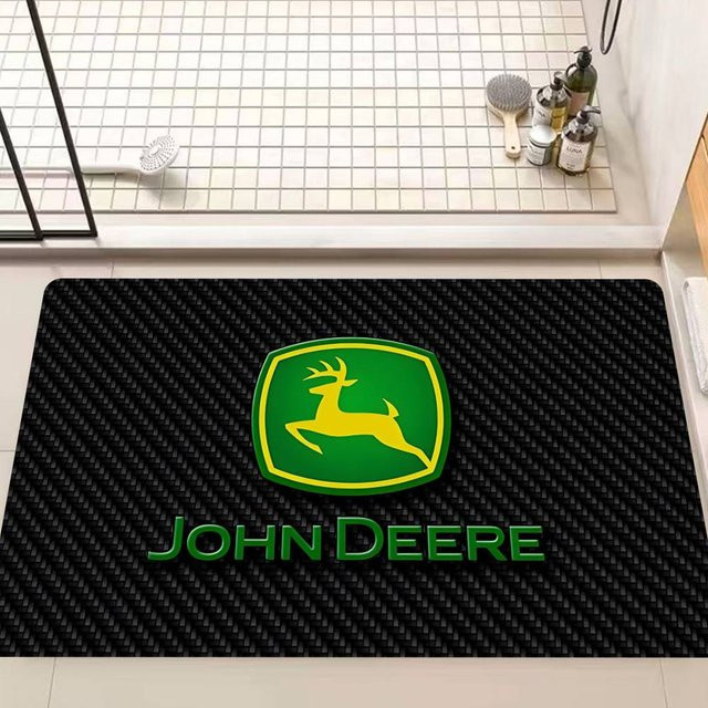 Waschbare und rutschfeste J-John Fußmatte im modernen Design, Farbe: Schwarz, B/T: 40 x 60 cm - Bild 1