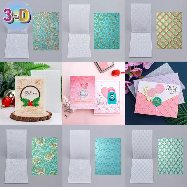 3D-Prägeordner mit Diamant-Gitter und Valentinstag-Herz-Motiv zum Erstellen von Texturen für deine DIY-Papierarbeiten - Bild 1