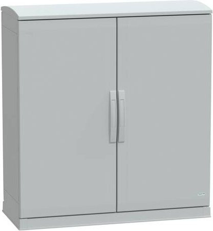 Schneider Electric Poly-Ws Verteilungsschrank mit 2 Türen, Grau, B: 100 cm, H: 100 cm, T: 42 cm - Bild 1