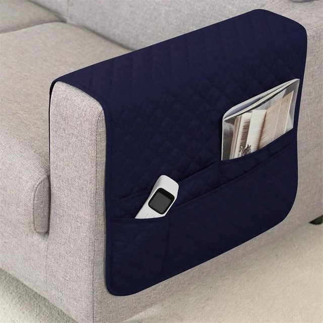 Bestbags Wasserabweisende Sofa Armlehnen Überzug mit Doppeltasche in Blau, B/H: 50 x 90 cm - Bild 1