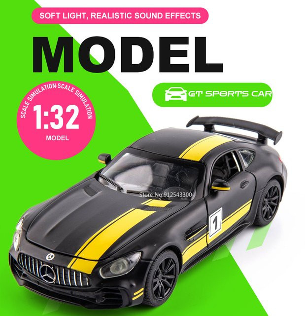 RMZ city GT 300SL Automodell, 1:32, mit Licht und Sound, mit öffnenden Türen - Bild 1
