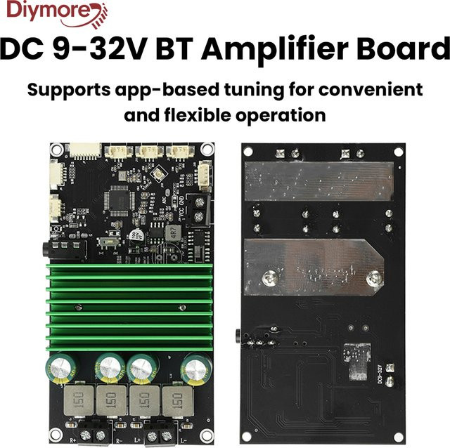 diymore Bluetooth Verstärkerplatine mit Bass-Boost und EQ-Anpassung, 2x150W Audio-Verstärkermodul mit App-Steuerung für dein DIY-Auto-Audio-Upgrade - Bild 1