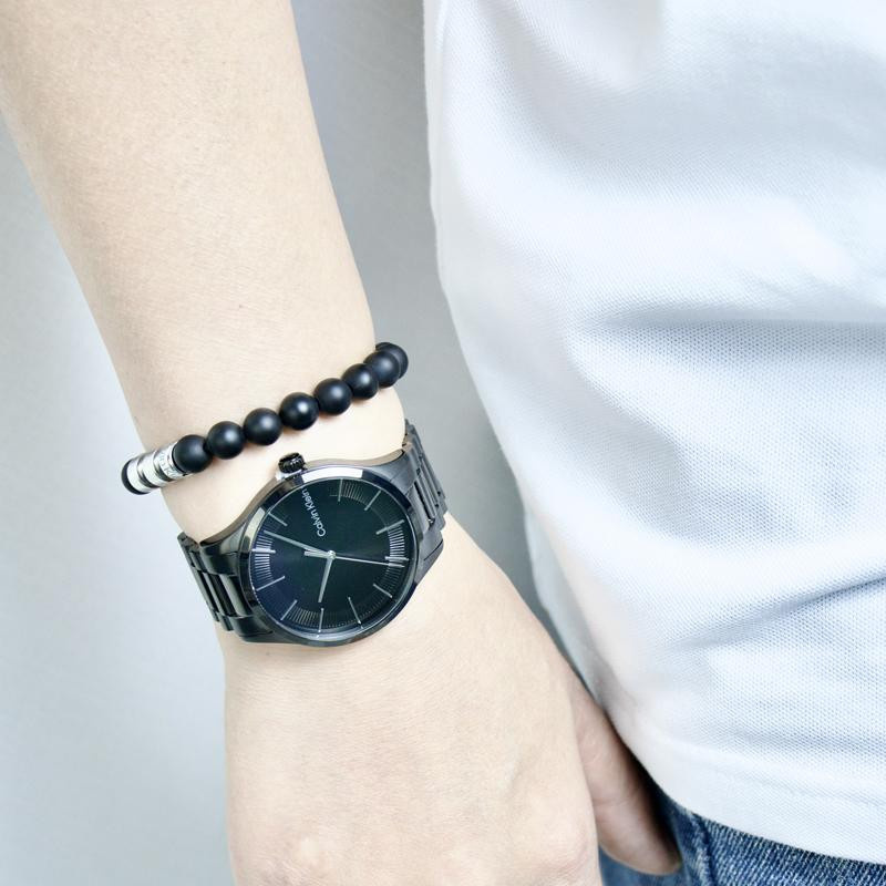Calvin Klein Armband, Edelstahl, Schwarz, Herren - Bild 2