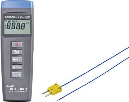 Voltcraft K101 + TP 20 Temperatur-Messgerät mit Fühler-Typ K in Grau - Bild 1