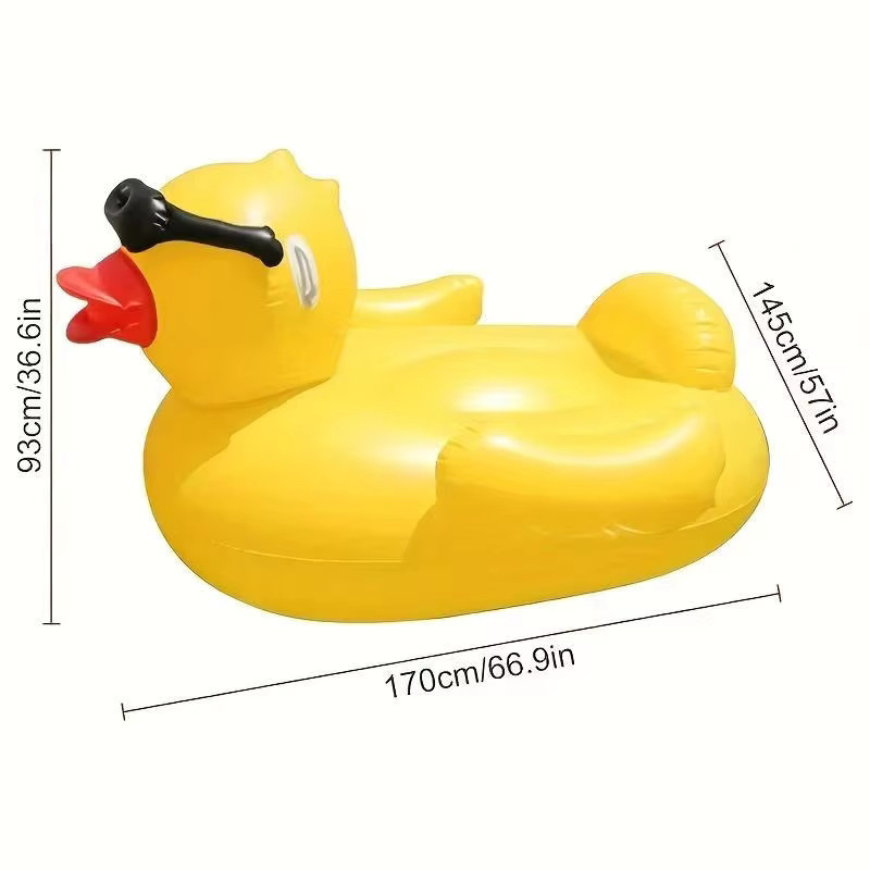 Aufblasbare PVC-Schwimmliege Inflatable Kingdom in Gelb für Pool und Strand - Bild 5