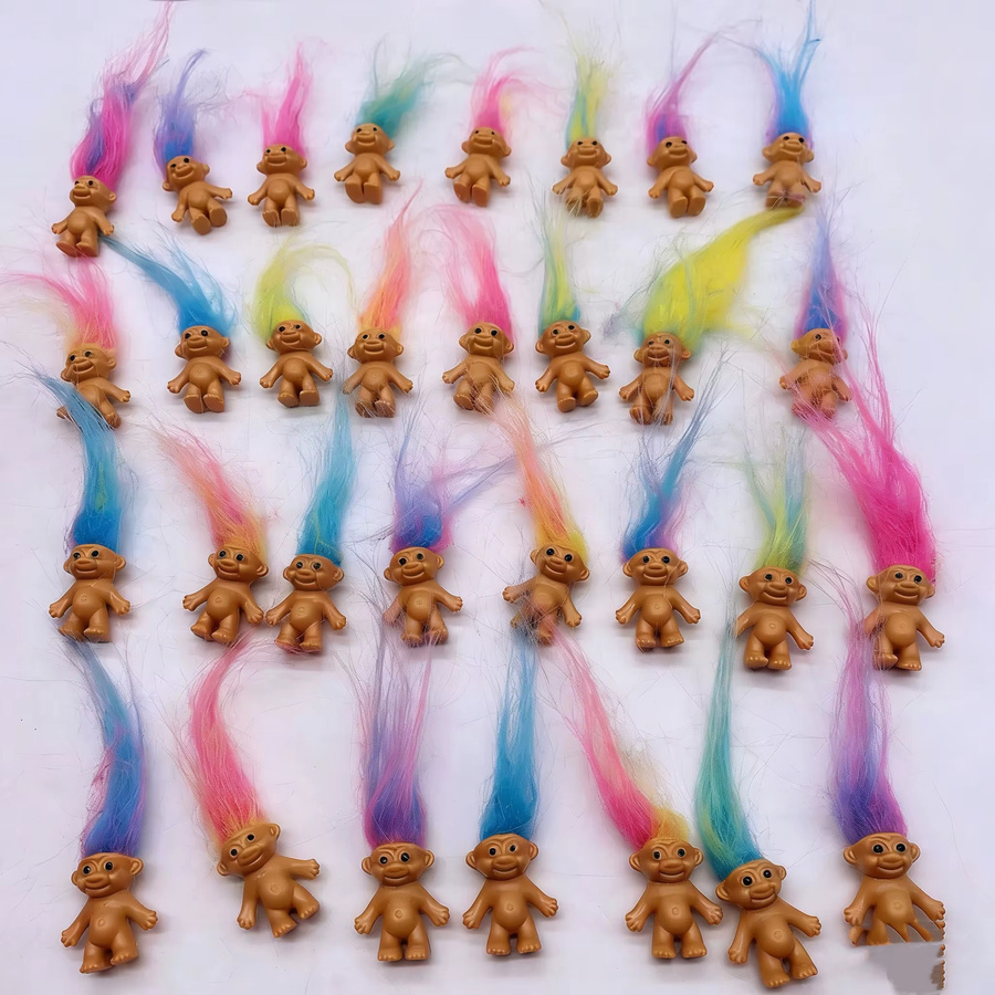 HEROCROSS Troll-Puppen, Vintage-Troll-Glücksfiguren, Bunt / Mehrfarbig, Set / Bundle - Bild 2