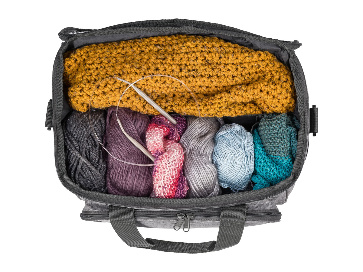 TOPMOVE Nähmaschinen Trolley und Aufbewahrungstasche für Strickzubehör in Transparent - Bild 3