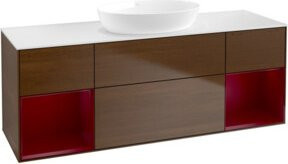 V&B Waschtischunterschrank Finion mit Wandbeleuchtung, Farbe: Weiß lackiert, Breite: 160 cm, Höhe: 50,1 cm - Bild 1
