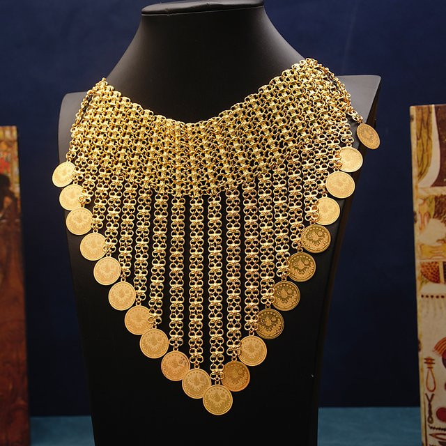 Halskette vergoldete Münze, Gold, Damen - Bild 1