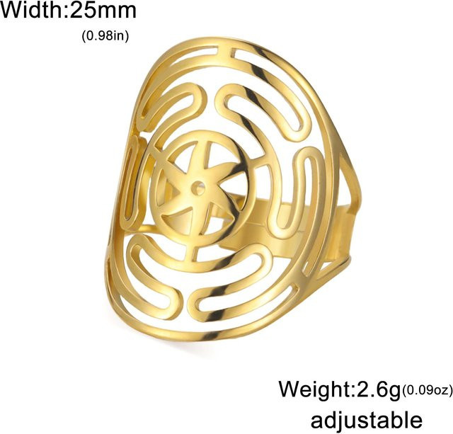 YULIN Ring, Edelstahl, Gold, Damen - Bild 1