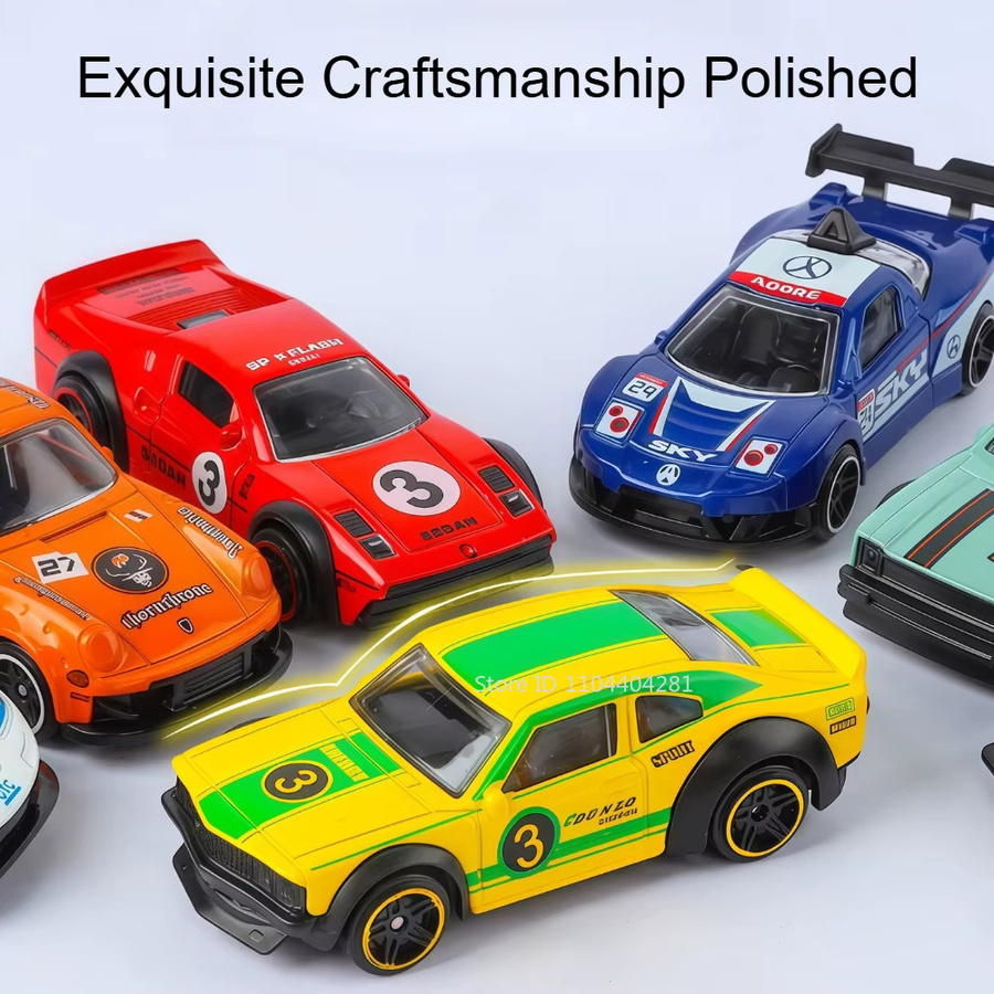 MAKEDA Sportwagen-Serie, Miniaturauto, Maßstab 1:64, Metall, Gummi, Set - Bild 1