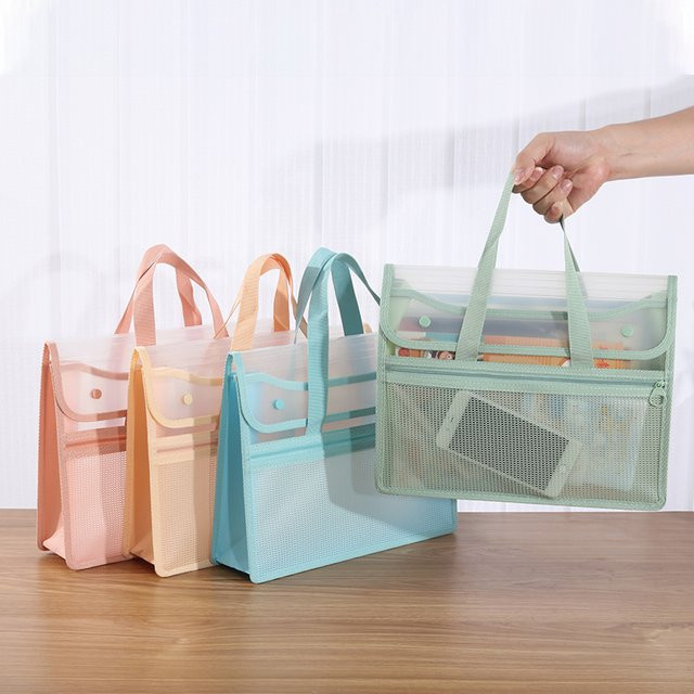 Kobest Wasserdichte Schultasche aus PP mit Muster in Orange und Multicolour zur Aufbewahrung von Prüfungsunterlagen - Bild 1