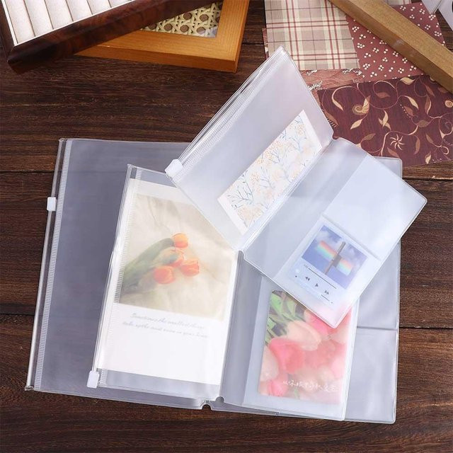 Transparente PVC-Reißverschlusstasche als Zubehör für Notizbücher, Journale und Planer zur Aufbewahrung von Karten und Pässen - Bild 1
