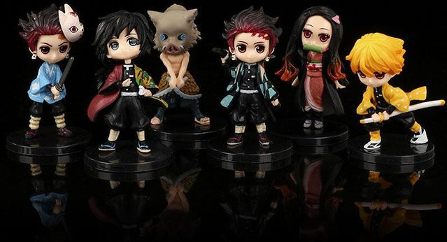 Kidsly Demon Slayer Actionfiguren, 6-teiliges Set, ab 3 Jahren - Bild 1