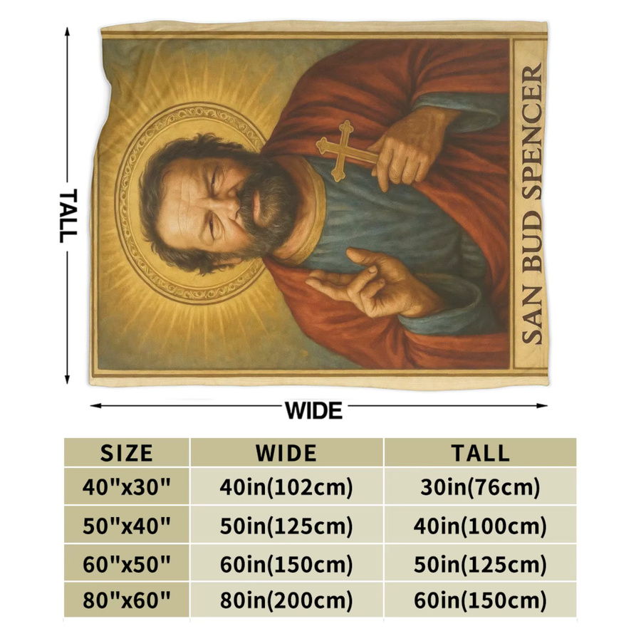 ReadyLazy Bud Spencer Jesus Plüschdecke aus Polyester in Multicolour - Bild 5