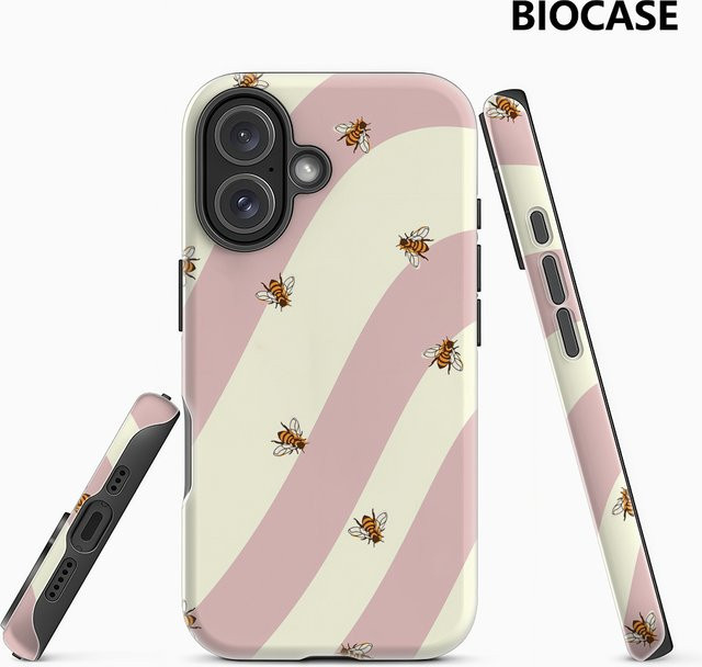 Potdemiel Bienenstreifen Handyhülle für iPhone 17 16 15 14 13 Pro Max Plus, robuste magnetische Schutzhülle in Multicolour - Bild 1