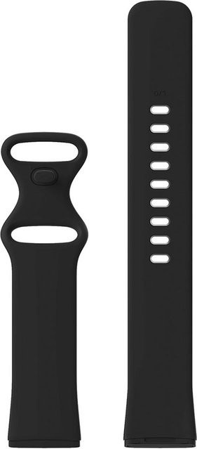 Silikonarmband Schwarz für Fitbit Versa 3, Versa 4 und Fitbit Sense als Ersatzarmband - Bild 1