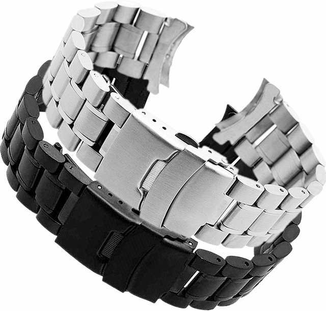 Zhangeer Uhrenarmband Edelstahl, Silber, Unisex, 18 20 22 24 mm - Bild 1