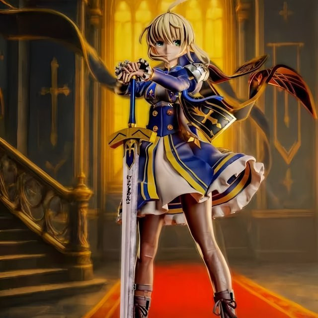 Bandai Fate/Stay Night Artoria Anime Actionfigur als Sammlerstück und Desktop-Dekoration - Bild 1