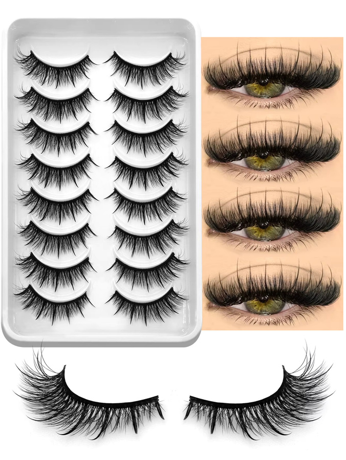 Lasvirey Künstliche Nerz-Wimpern, Black, Unisex - Bild 2