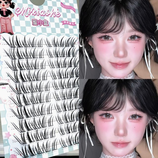 Mixiaohe Deer Cluster Lashes, C Curl, Wiederverwendbar - Bild 1