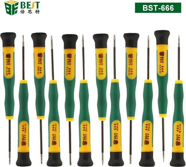 BES 12-in-1 Schraubendreher-Set für Macbook Air/Pro und Handy-Reparatur in Multicolour mit Pentalobe, Y-Typ, Phillips, Flachkopf und Torx Bits - Bild 1