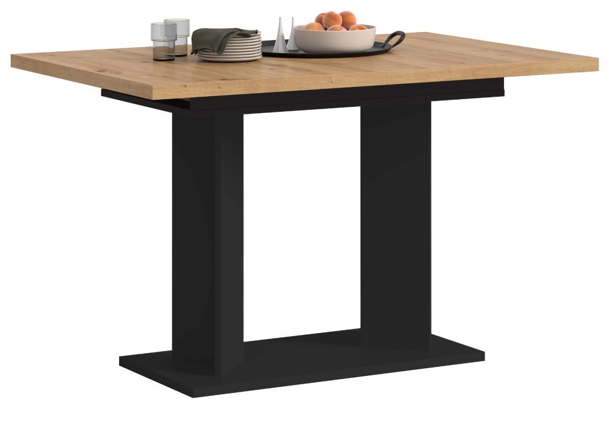 Esstisch Anton von Inn.Furn, ausziehbar, Eiche und Schwarz, Rechteckig - Bild 5