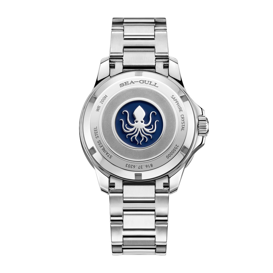Seagull Armbanduhr, Automatik, Edelstahl, Blau, Herren - Bild 2